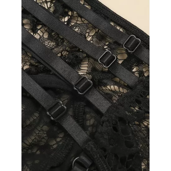 Sexy Lace Hollow Underwired Split Erotic Lingerie Sexy Lace Hollow Underwired Split Erotic Lingerie