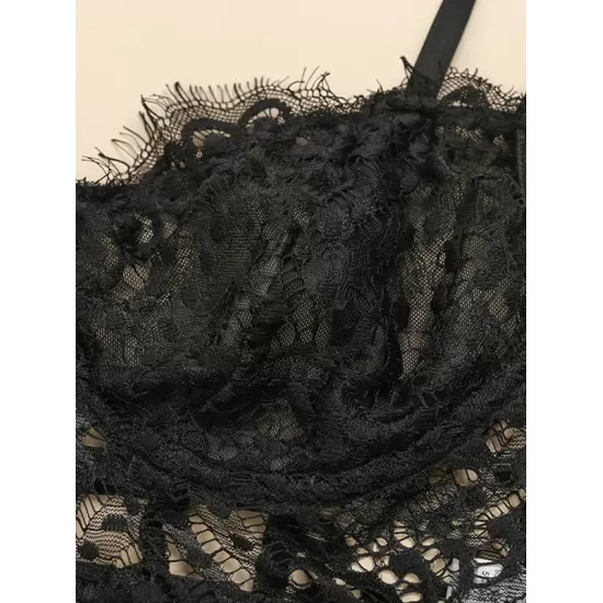 Sexy Lace Hollow Underwired Split Erotic Lingerie Sexy Lace Hollow Underwired Split Erotic Lingerie
