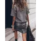 Elastics Pleated Shiny Bodycon Skinny Skirts Elastics Pleated Shiny Bodycon Skinny Skirts
