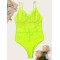 Eyelash Lace Underwired One-Piece Bodysuit Lingerie