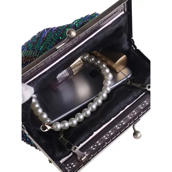 4 Colors Urban Geometric Sequined Makeup Bag Handbag 4 Colors Urban Geometric Sequined Makeup Bag Handbag