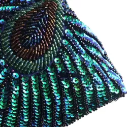 4 Colors Urban Geometric Sequined Makeup Bag Handbag