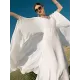 White V-Neck Evening Dress White V-Neck Evening Dress