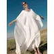 White V-Neck Evening Dress White V-Neck Evening Dress