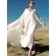 White V-Neck Evening Dress White V-Neck Evening Dress