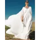 White V-Neck Evening Dress White V-Neck Evening Dress