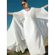 White V-Neck Evening Dress White V-Neck Evening Dress