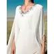 White V-Neck Evening Dress White V-Neck Evening Dress