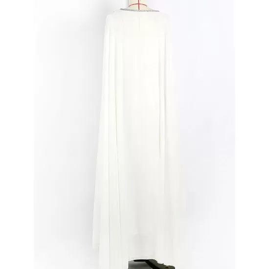 White V-Neck Evening Dress White V-Neck Evening Dress