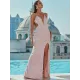 Evening Wrap Sequined Backless Dress Evening Wrap Sequined Backless Dress