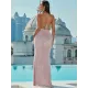 Evening Wrap Sequined Backless Dress Evening Wrap Sequined Backless Dress