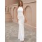 Evening Sleeveless Wrap Sequined Dress