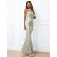 Evening Sleeveless Wrap Sequined Dress Evening Sleeveless Wrap Sequined Dress