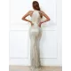 Evening Sleeveless Wrap Sequined Dress Evening Sleeveless Wrap Sequined Dress