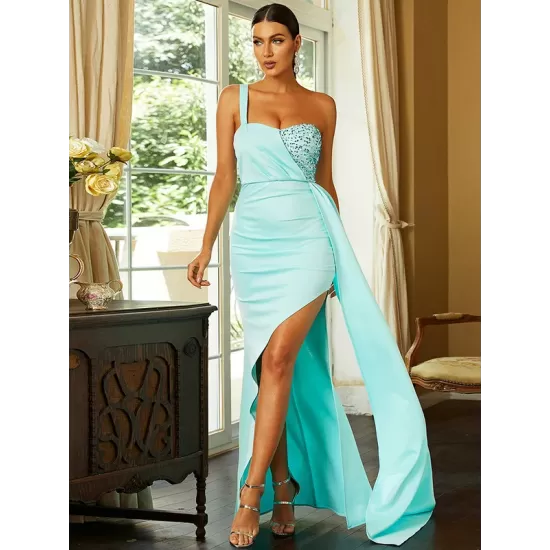 Evening Wrap Backless Patchwork Dress Evening Wrap Backless Patchwork Dress