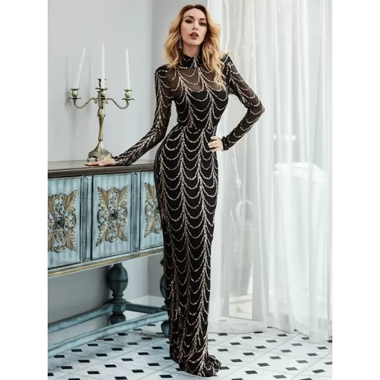 Evening Wrap Striped Embroidered Dress Evening Wrap Striped Embroidered Dress