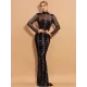 Evening Wrap Striped Embroidered Dress Evening Wrap Striped Embroidered Dress
