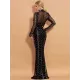 Evening Wrap Striped Embroidered Dress Evening Wrap Striped Embroidered Dress