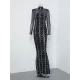 Evening Wrap Striped Embroidered Dress Evening Wrap Striped Embroidered Dress