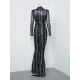 Evening Wrap Striped Embroidered Dress Evening Wrap Striped Embroidered Dress