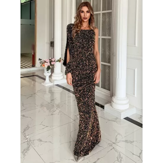 Evening Wrap Embroidered Off-The-Shoulder Dress Evening Wrap Embroidered Off-The-Shoulder Dress