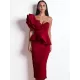 Evening Irregularity Backless Solid Dress Evening Irregularity Backless Solid Dress