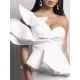 Evening Irregularity Backless Solid Dress Evening Irregularity Backless Solid Dress