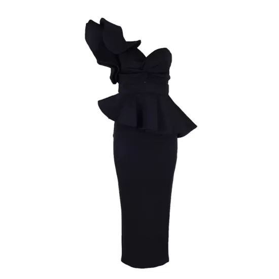 Evening Irregularity Backless Solid Dress Evening Irregularity Backless Solid Dress
