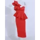 Evening Irregularity Backless Solid Dress Evening Irregularity Backless Solid Dress