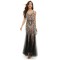 Evening Sleeveless Embroidered Solid Color V-Neck Maxi Dress