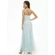 Evening Sleeveless Embroidered Solid Color V-Neck Maxi Dress Evening Sleeveless Embroidered Solid Color V-Neck Maxi Dress