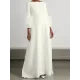 Elegant Simple Black And White Feather Long Sleeve Party Dress Elegant Simple Black And White Feather Long Sleeve Party Dress