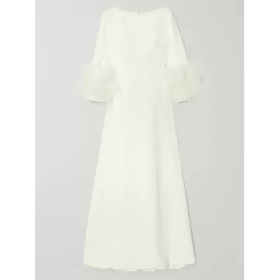 Elegant Simple Black And White Feather Long Sleeve Party Dress Elegant Simple Black And White Feather Long Sleeve Party Dress