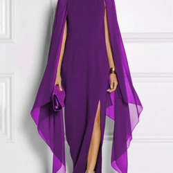 Loose Solid Color Round-Neck Maxi Dresses