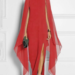 Loose Solid Color Round-Neck Maxi Dresses