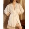 Breathable Flexible Smooth Split-Joint Long Sleeves Loose Deep V-Neck Robes