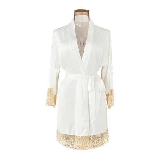 Breathable Flexible Smooth Split-Joint Long Sleeves Loose Deep V-Neck Robes Breathable Flexible Smooth Split-Joint Long Sleeves Loose Deep V-Neck Robes