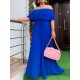 Wrap Pleated Solid Color Off-The-Shoulder Evening Dresses Wrap Pleated Solid Color Off-The-Shoulder Evening Dresses