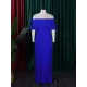 Wrap Pleated Solid Color Off-The-Shoulder Evening Dresses Wrap Pleated Solid Color Off-The-Shoulder Evening Dresses