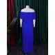 Wrap Pleated Solid Color Off-The-Shoulder Evening Dresses Wrap Pleated Solid Color Off-The-Shoulder Evening Dresses