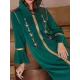 Rhine Stones Split-Front A-Line Flared Sleeves V-Neck Maxi Dresses Rhine Stones Split-Front A-Line Flared Sleeves V-Neck Maxi Dresses