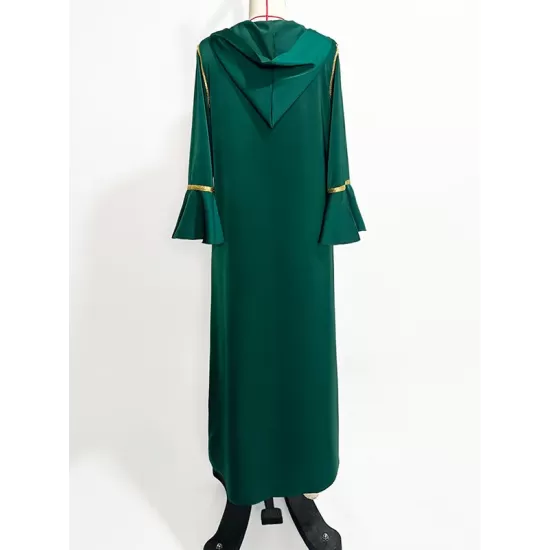 Rhine Stones Split-Front A-Line Flared Sleeves V-Neck Maxi Dresses Rhine Stones Split-Front A-Line Flared Sleeves V-Neck Maxi Dresses