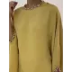 Batwing Sleeves Pearl Solid Color Round-Neck Shirts&Skirts Suits Batwing Sleeves Pearl Solid Color Round-Neck Shirts&Skirts Suits