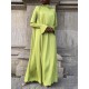 Solid Color Flared Sleeves Long Sleeves High-neck Maxi Dresses Solid Color Flared Sleeves Long Sleeves High-neck Maxi Dresses