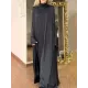 Solid Color Flared Sleeves Long Sleeves High-neck Maxi Dresses Solid Color Flared Sleeves Long Sleeves High-neck Maxi Dresses