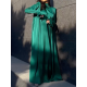Solid Color Flared Sleeves Long Sleeves High-neck Maxi Dresses Solid Color Flared Sleeves Long Sleeves High-neck Maxi Dresses
