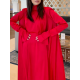 Solid Color Flared Sleeves Long Sleeves High-neck Maxi Dresses Solid Color Flared Sleeves Long Sleeves High-neck Maxi Dresses