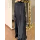 Solid Color Flared Sleeves Long Sleeves High-neck Maxi Dresses Solid Color Flared Sleeves Long Sleeves High-neck Maxi Dresses
