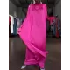 Solid Color Flared Sleeves Long Sleeves High-neck Maxi Dresses Solid Color Flared Sleeves Long Sleeves High-neck Maxi Dresses