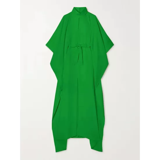Batwing Sleeves Backless Belted Hollow Split-Front High-Neck Evening Dresses Batwing Sleeves Backless Belted Hollow Split-Front High-Neck Evening Dresses